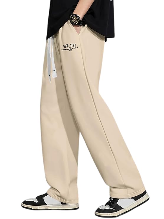 Men's Cotton Baggy Trackpants | Oversized Fit Streetwear & Gym Wear | Comfortable Casual Joggers for Men