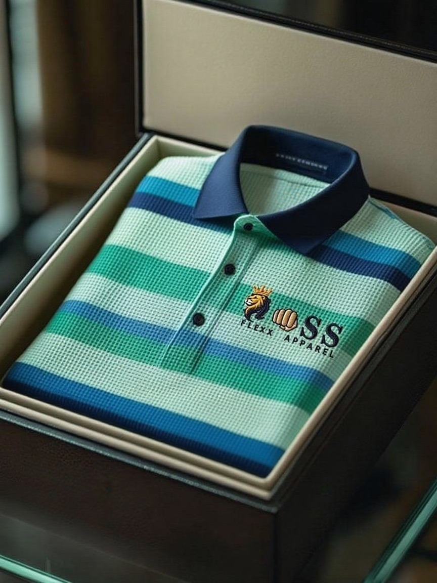 Premium Textured and Patterned Men's Polo Shirts Collection - Copy