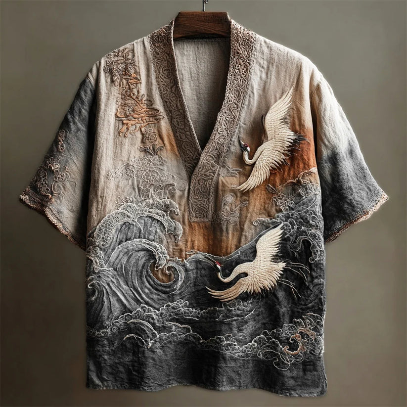Premium Embroidered Linen Shirt