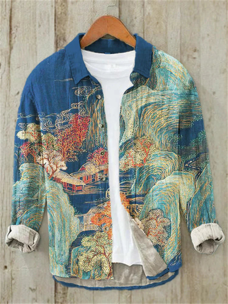 Premium Embroidered Linen Shirt