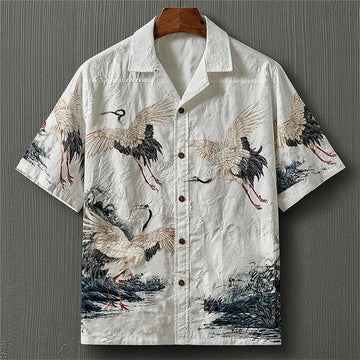 Premium Embroidered Linen Shirt