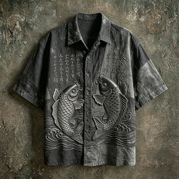 Premium Embroidered Linen Shirt -