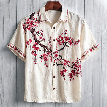 Premium Embroidered Linen Shirt -