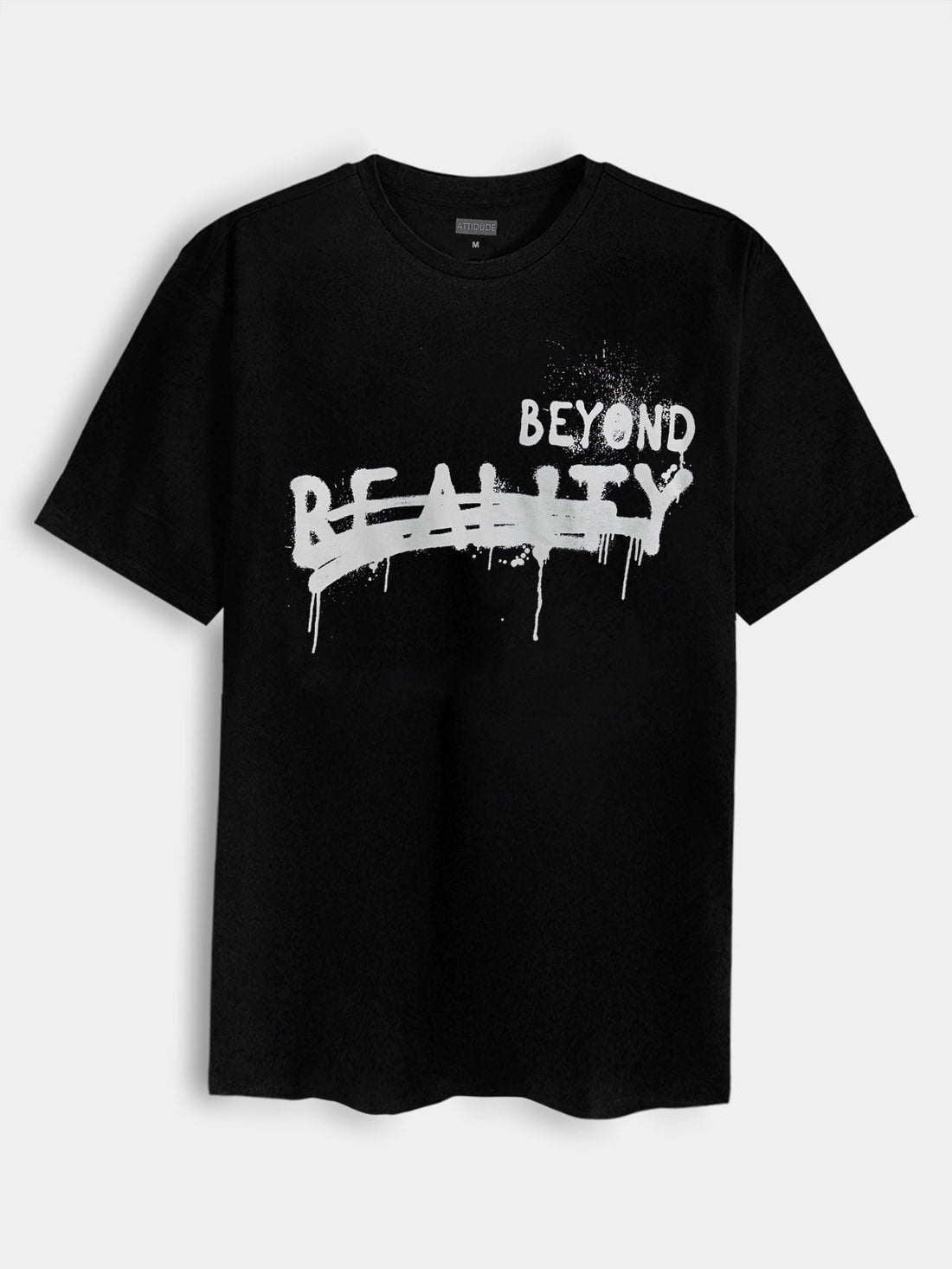 Beyond Reality Black Graffiti Graphic T-Shirt